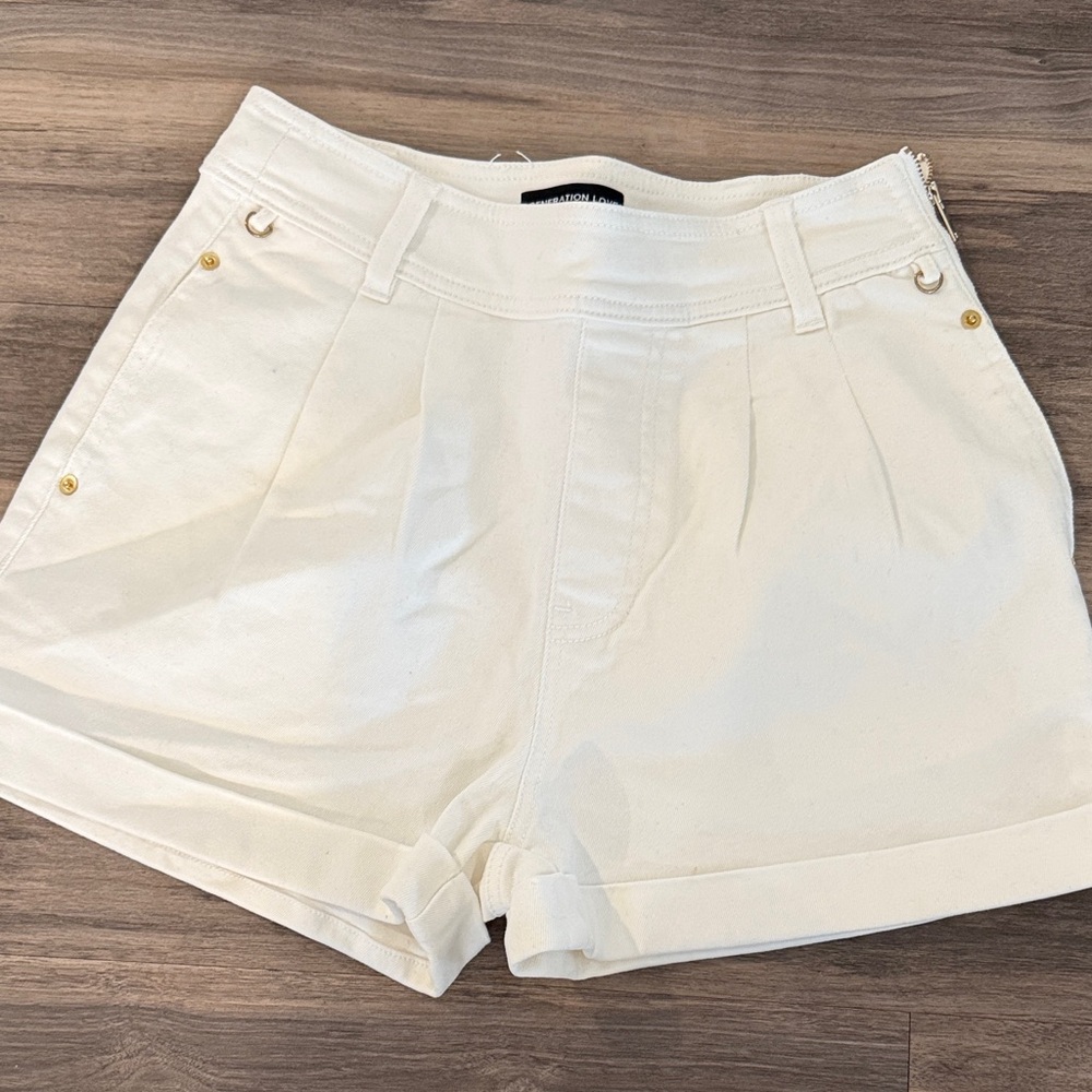 Generation Love High Waist White Shorts
